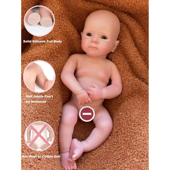 🆕13inch Silicone Reborn Baby Girl Realistic Newborn Baby Doll Life Baby Doll - Picture 4 of 10